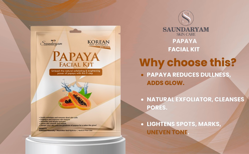 Saundaryam Papaya Facial Kit - Image 2