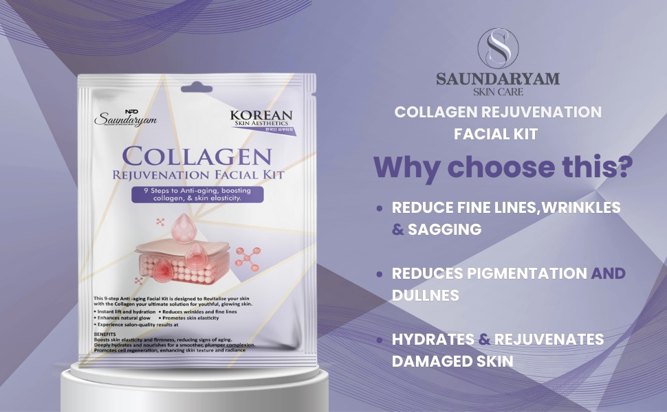 Saundaryam Collegen Rejuvenation Facial Kit - Image 4