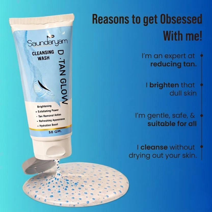 Saundaryam D Tan Glow Face Wash 100Gm - Image 3