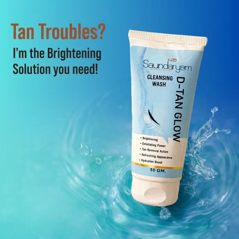 Saundaryam D Tan Glow Face Wash 100Gm - Image 6