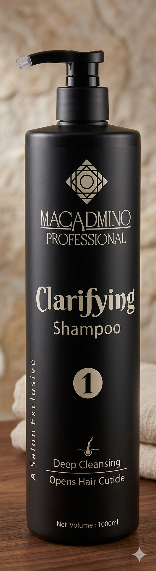 Macadmino Clarifying (Deep Cleansing) Shampoo 1000ml - Image 2